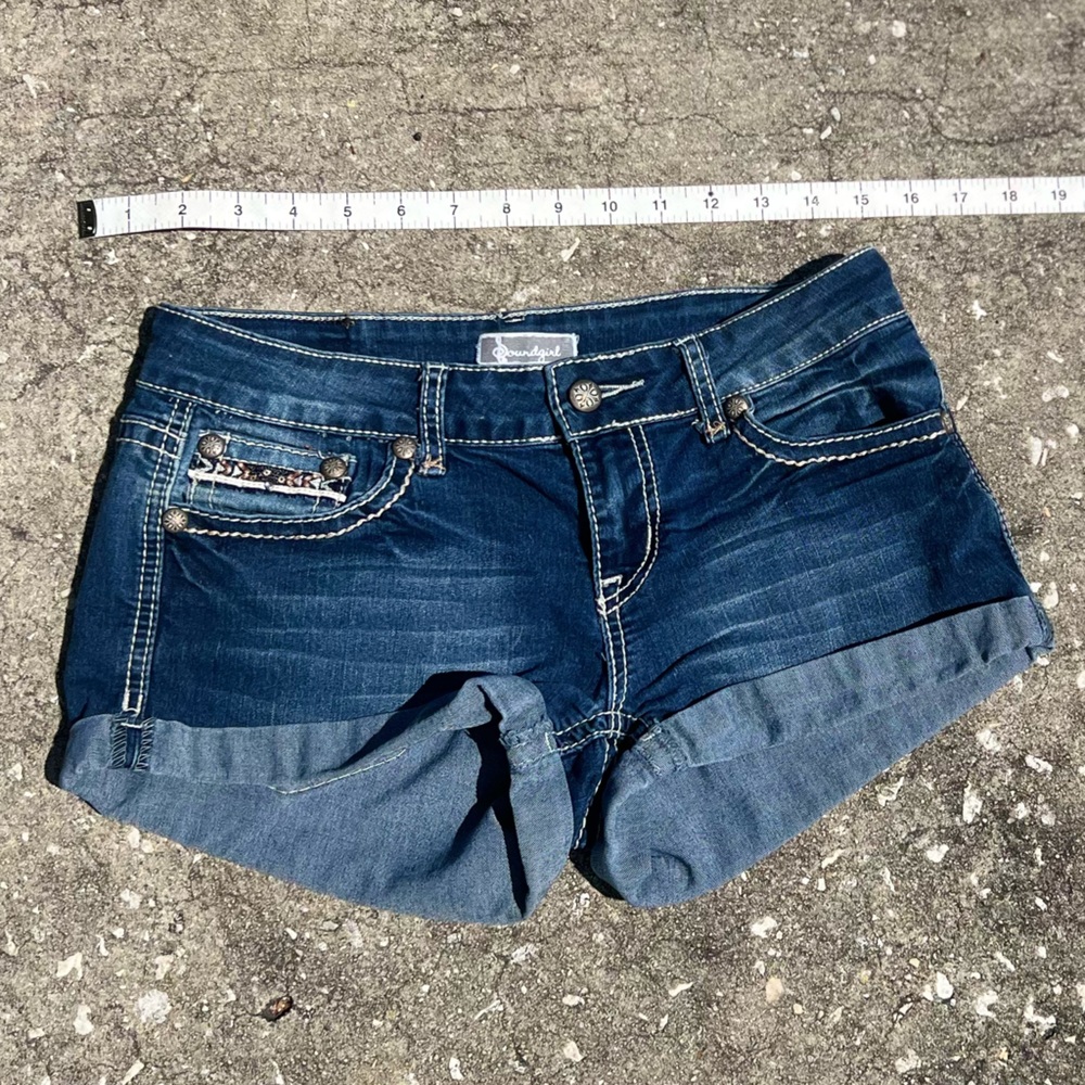 Soundgirl Embellished Low-Rise Micro Shorts